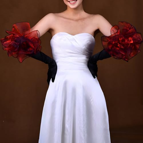Guantes sofisticados de novia con motivos florales para vestidos de noche exclusivos 4