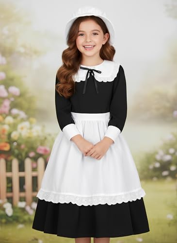 Disfraz Colonial Pioneer para Niñas miniatura 6