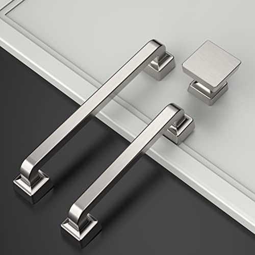 Amerdeco 30 Pack Brushed Satin Nickel Cabinet Knobs 1.2 Inch(30Mm) Single Hole Cabinet Handles Dresser Knobs Drawer Knobs And Pulls For Bathroom Cabinets Zh0008 #TOP2