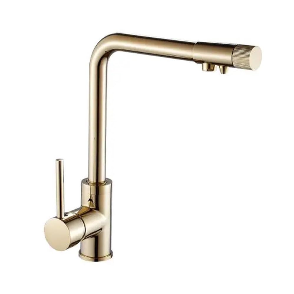 Kitchen Faucets Brass Mixer Kitchen Faucet Kitchen Sink Tap Water Kitchen Faucet XT-164(Gold)