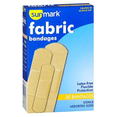 SunmarkFabric Bandages Assorted Sizes - 30 ct
