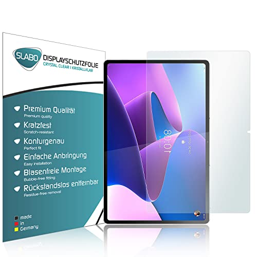 Slabo 2 x Protector de Pantalla Compatible con Lenovo Tab P12 Pro lámina de Protectora Ultra Transparente