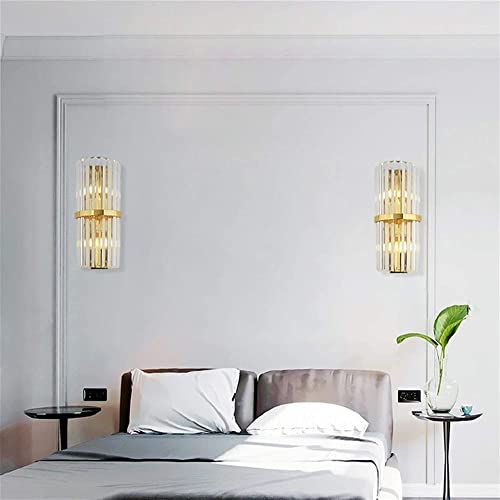 Apliques de cristal dorado de lujo WQHPLMD para decoración exclusiva de interiores 5