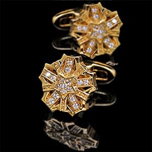 DFGHJK Shirts heren manchetknopen Gold Shine Cufflinks Knoppen Bruiloft Gast Shirts manchetaccessoires (Color : A, Size : 17 * 17mm)