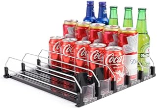 BingoHive Automatyczny Puszek Organizer do Lodówki Organizery do Lodówki Podajnik Puszek do Lodówki Organizator Puszek do Lodówki mieści 25 Puszek Piwa Soda Napój Bezalkoholowy 330ML 440ML 500ML
