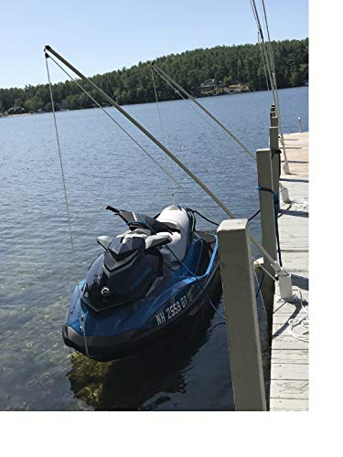 Mooring Whips for jet skis by General Marine this model has poles that swivel .So coming and going from your dock the poles and line do not interfer with you and your jet ski. Solid 1\" x 7\' fiberglass
