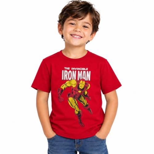 Marvel Boys Shirts Spiderman Avengers Hulk Iron Man Graphic Tees for Boys - image 1