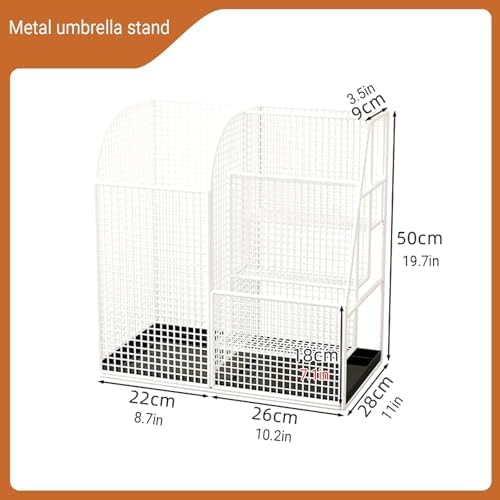 Large Capacity Multi-Tier Metal Umbrella Stand - Freestanding, Removable Base - Ideal for Home, Hotel, School - Stylish Black Design for Indoor/Outdoor Use