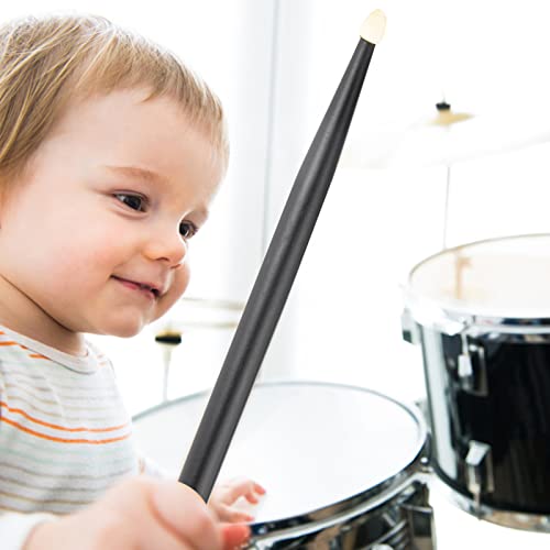 1 par de baquetas 5A para batería, accesorios musicales clásicos asequibles de madera de arce para percusión (Negro) miniatura 2