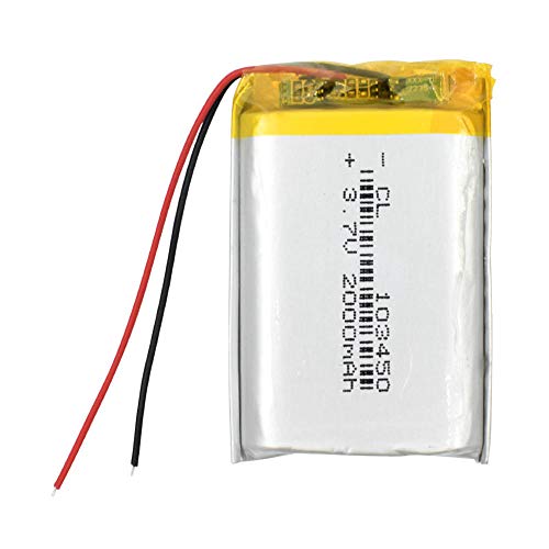 XIXIML 103450 3.7V 2000MAH lipo Polymer Lithium Rechargeable Battery for MP3 GPS Navigator DVD Recorder Headset e-Book Camera-3.7V_1Pc