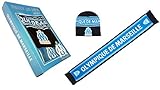 - Conjunto de bufanda y gorro Olympique de Marseille - Bufanda y gorro oficial del club de fútbol Olympique de Marsella