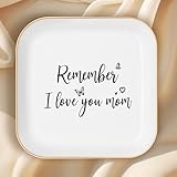 Funnywish Regalos de cumpleaños para mamá: bandeja de joyería con mensaje sincero, regalos pensados para el día de la madre para mamá, ideas de regalo de cumpleaños para madres, plato de joyería para