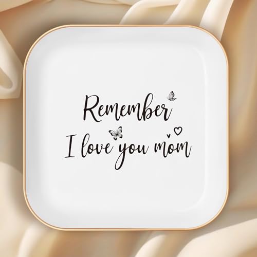 Funnywish Birthday Gifts for Mom – Jewelry Tray with Heartfelt Message, Thoughtful Mother's Day Gifts for Mom, Moms Birthday Gift Ideas,Trinket Jewelry Dish for Rings and Jewelry，Mother In Law Gifts