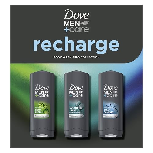 Dove Men+Care Recharge Body Wash Gift Set Trio Collection perfect gifts for him 3 piece