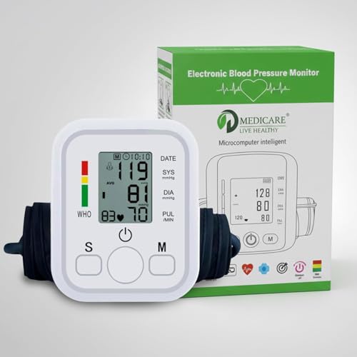 Image of Automatic BP Monitor Machine with Voice Talking Feature, USB & Battery Support, One Touch Operation, Accurate Measurement, WHO Color Scale Display, BP Apparatus for Home