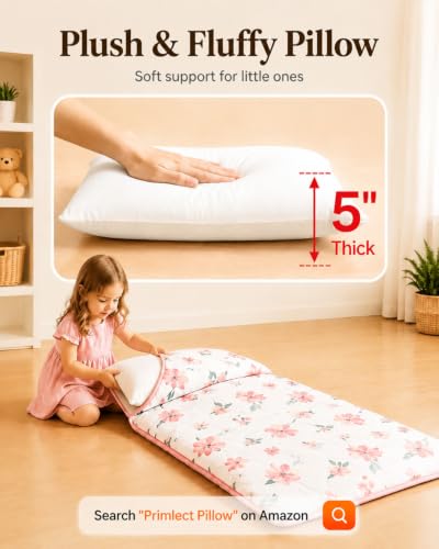 Image of Primlect Toddler Nap Mat with Pillow, Thickened Extra Large Sleeping Bag