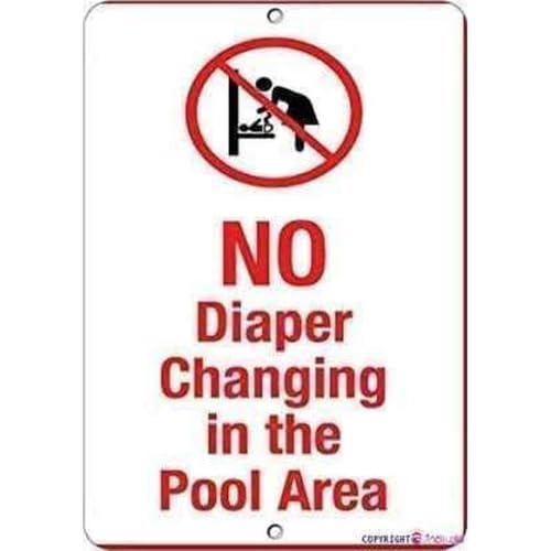 Cartel de advertencia para piscina 8x12 pulgadas miniatura 1