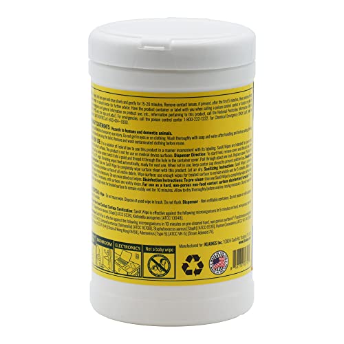 Berryku Sanix Disinfecting Wipes List-N Surface Clean Deodorize 80 Ct/Canister 8-Pack, White, 80 Count Per Canister, 8 Pack, Total 640 Count, Kl-Sx-W80-8 #TOP3