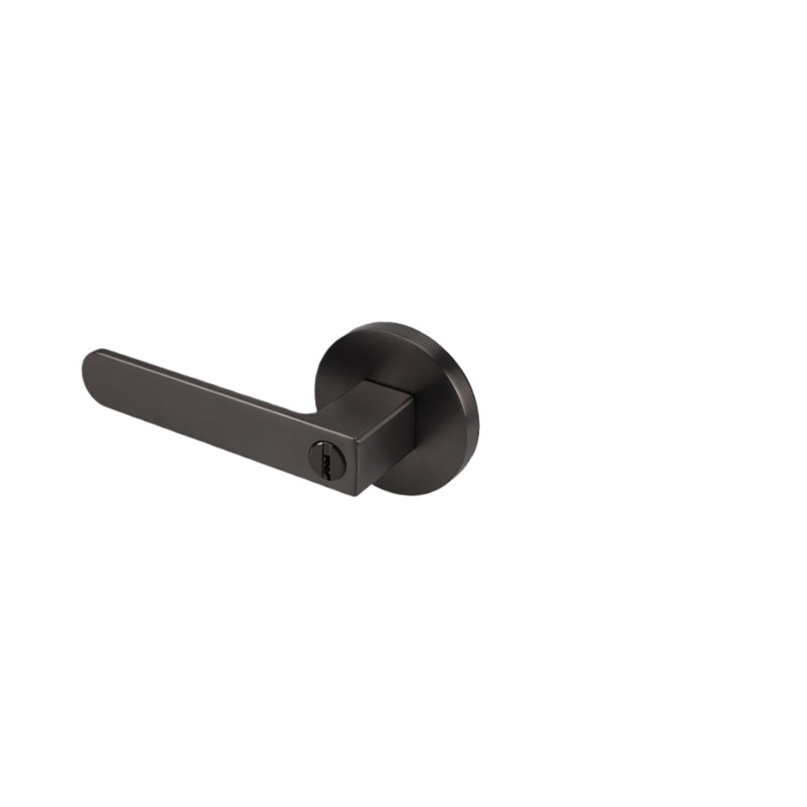 Hotel Bathroom Three-Pole Lock with red and Green Indicator Indoor Door Handle Single Tongue(Gun Grey with Key ET)