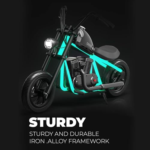 Image of HYPER GOGO Cruiser 12 - Electric Motorcycle for Kids Age 3+(Green)