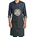 TEEAMORE Custom Workwear Apron with Pockets Logo Text Embroidered for Women Men Chef Kitchen Cotton Adjustable Straps Charcoal