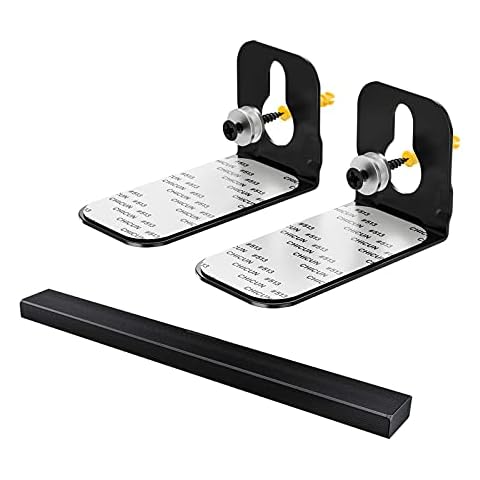 Universal Soundbar Wall Mount Soundbar Bracket Kit for Samsung, Sony, LG, Panasonic, JBL, Sharp, JVC, Yamaha, Canton, Philips and Most of Soundbars Mounting Bracket Sound Bar Mount Below or Above TV Cover