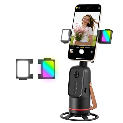 Trípode de seguimiento facial automático y soporte de montaje giratorio para cámara de teléfono