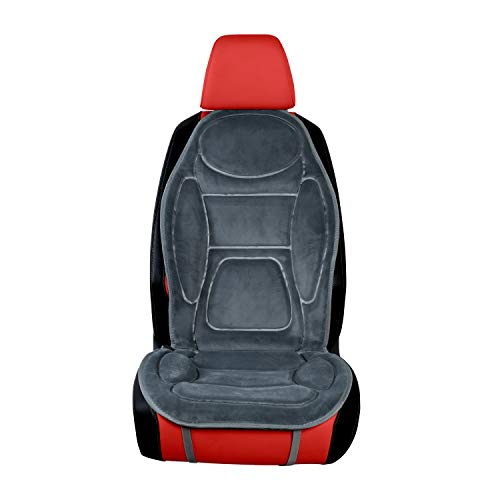 iHealthComfort 12V Car Heated Seat Cushion Cover Pad High/Low Switch Warmer (Gray)