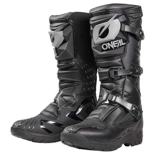 O'NEAL Botas Motocross MX Enduro Protección interna tobillo, pie y cambio, forro perforado Botas RSX Adventure V.24 Adulto Negro Talla 39
