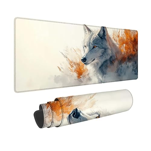 Tapis de souris imperméable et antidérapant XXL 1500x800 surface loup