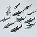 ONEST 12 Pieces Ocean Shark Figurines Playset Mini Sea Animal Figurines Realistic Detailed Plastic Ocean Sea Animal Figures