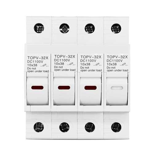 Porte-fusible photovoltaïque 1100V DC 4P avec témoin LED de panne électrique