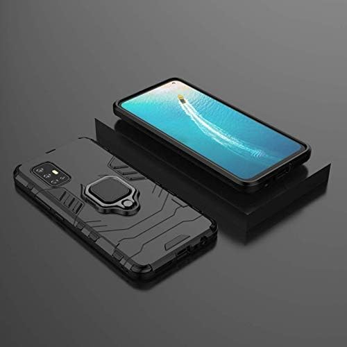 Image of ONELIKE 360 Shockproof Slim Drop Full Body Protection Robot Ring Phone Back Cover for vivo 1919 / vivo V17 - Black