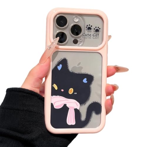 LUCKCOF �P�[�X For iPhone 16 Pro ���� �L ���� �N���A �؍��� TPU�J�o�[ �Ռ��z�� �����h�~ �A�C�t�H�� 16 Pro ���p�X�}�z �P�[�X �J�o�[ ���^ ���΂݂ɂ��� �����X�}�z�P�[�X �����Y�ی� �X�����h�~ ���q�� ����