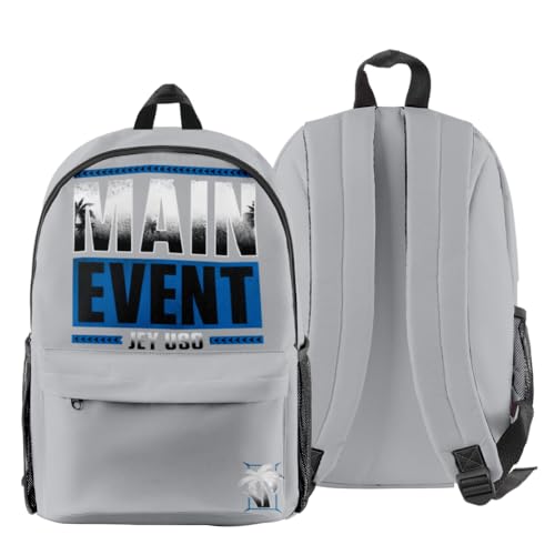 Jey Uso Main Event 3D Fashion Backpack Printed Multi Zipper Pack Casual Bag (R186222A17)