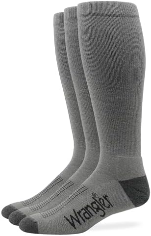 Wrangler Mens Ultra Dri Sorbtek Seamless Toe Tall Boot Socks 3 Pair Pack
