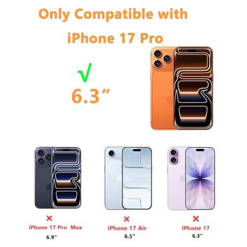 TURYXIA Compatible with iPhone 17 Pro Case Glitter, Cute Sparkly Bling Phone Case for Women Girls Girly, Neon Bright Color Slim Soft Phone Cover for iPhone 17 Pro, Orange - image 2