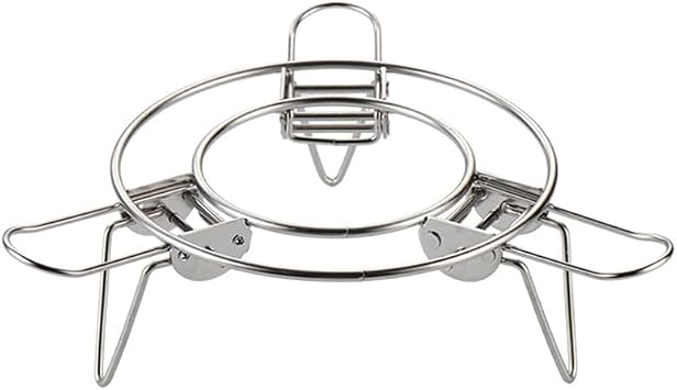 304 Stainless Steel Steamer Rack, UNOSCHRIM Cooking Rack Round, Collapsible and Retractable Cooling Rack, Multi-function Wire Steamer Stand for Steaming, Heating and Cooking, Oven & Air Fryer Suitable