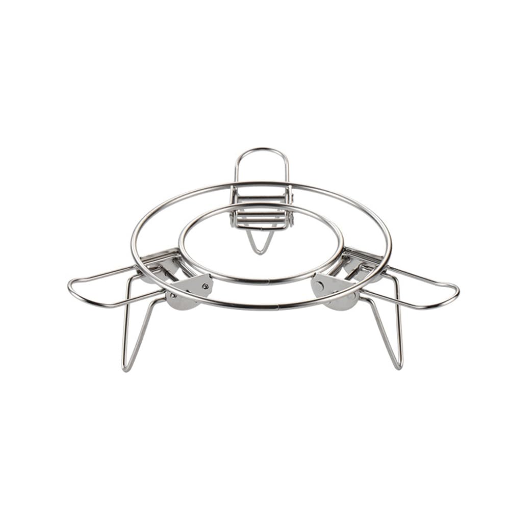 Estante de vapor de acero inoxidable 304, estante de cocina redondo, plegable y retráctil, soporte de vapor de alambre multifunción para vaporizar, calentar y cocinar, apto para horno y