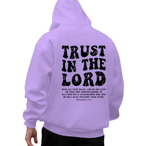 Pull à capuche manches longues pour homme avec imprimé lettres sobre
