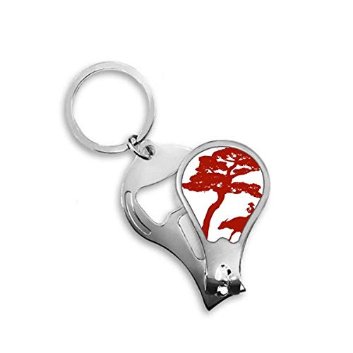 Coupe-ongles Chine Vache Arbre silhouette noire en acier robuste