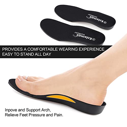 Image of Knixmax Outdoor EVA Comfort Replacement Insoles with Arch Support for Men Women Cushioned Shoe Inserts with Deep Heel Cup for Daily Wear,Roomy Casual Shoes,Slip-ons,Sneakers and Boots Size 5-13