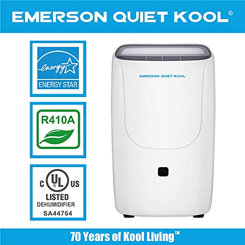 Emerson Quiet Kool 50 Pint Smart Dehumidifier With Built-In Vertical Pump, Wi-Fi, Voice Control, And 24-Hour Time, Ideal For Bathrooms, Basements, And Bedrooms #TOP5