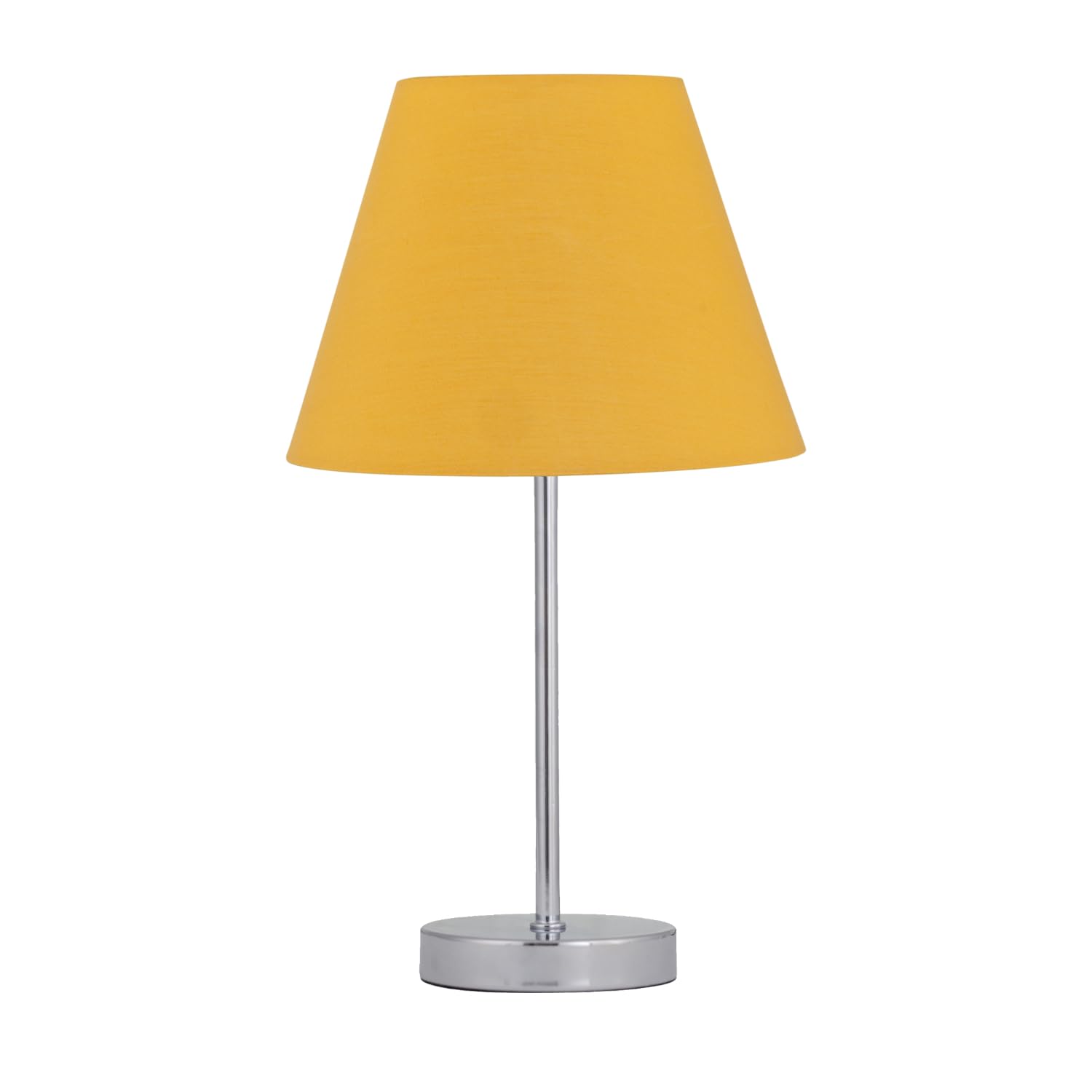 Chrome Touch Operated Table Lamp with Ochre Yellow Shade