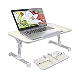 MESA PARA CUALQUIER OCASIÓN: El complemento perfecto para cualquier hogar u oficina, nuestra mesa puede utilizarse como herramienta de trabajo multifuncional, como escritorio de oficina, bandeja para desayunar en la cama, o para ver la TV u ordenador portátil, Tablet, soporte para relajarse en la cama.