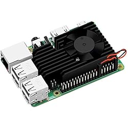 Ventilador Para Raspberry 3 GeeekPi Kit de enfriamiento de Raspberry Pi, disipador de calor de aluminio con ventilador de enfriamiento para Raspberry Pi 4B & 3 B +