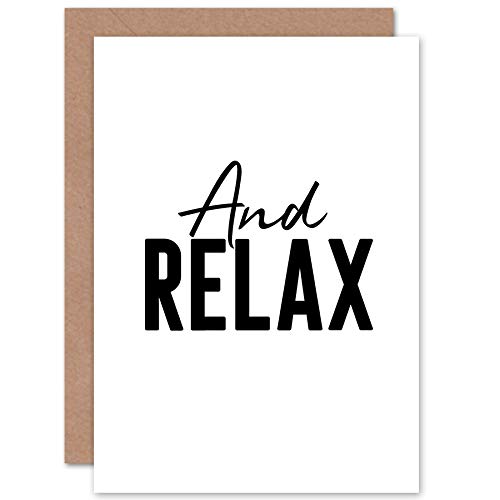 Wee Blue Coo And Relax Typography Greetings Card