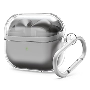 elago Compatível com Samsung Galaxy Buds 3 e Pro, capa transparente com mosquetão, capa de TPU premium, carregamento sem fio, acessórios de fone de ouvido, para homens e mulheres