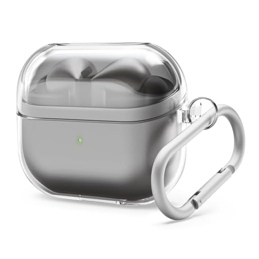 elago Compatível com Samsung Galaxy Buds 3 e Pro, capa transparente com mosquetão, capa de TPU premium, carregamento sem fio, acessórios de fone de ouvido, para homens e mulheres