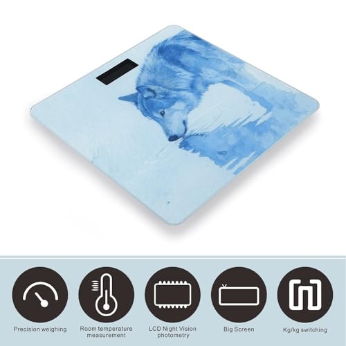 Balanza digital de baño Blue Wolf con vidrio templado miniatura 3